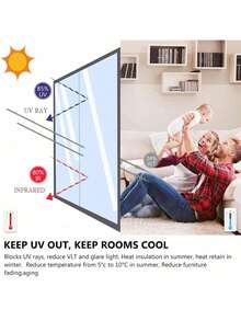 5m X 50cm Película Espejo Privacidad para Ventana Reflectante Antirayas Aisla Calor y Rayos UV - Plateado - Ver 6