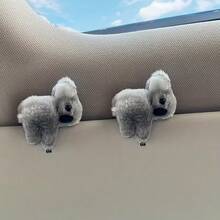 2pcs Cute Plush Koala Car Interior Decoration, Car Rearview Mirror Control Screen Decoration, Sun Visor Clip Car Sun Visor Accessories - 2pc Koala - View 9