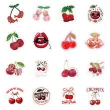 62PCS Cherry Stickers - Beautiful Stickers Pack, Suitable For Scrapbooking, Water Bottles, Skateboards, Bumpers, Diaries, Refrigerator, Suitcases Stickers, Art & Crafts, For Gift Bags, Envelope Seals, Party Decoration, Office Supplies, For Laptop Tablet Sticker & More! - Multicolor - View 9