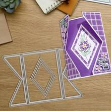 Creative Greeting Card Cutting Dies, DIY Scrapbooking Album And Embossing Stencil, Greeting Card Making Tool, Card Paper Cutting Crafts ,Gift Card Making Template Die Cuts. - Silver - View 8