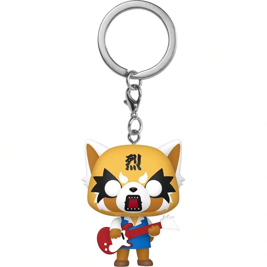 Funko Pocket Pop! Keychain:  Aggretsuko With Guitar - Heavy Metal Vinyl Figure - Multicolor - View 1