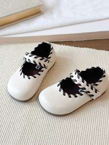 Spring/Autumn New Arrival Girls' Princess Shoes, British Style Children's Leather Shoes, Toddler Performance Shoes - Beige - View 6