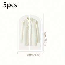 5 件拉链透明 PEVA 服装套，带衣架钩，适用于西装、夹克和精致面料，衣柜整理和旅行收纳 - 彩色 - 查看 11