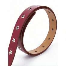 Street 1PC Stylish Punk Style Rivet Decor Versatile Jeans Belt Dress Belt Halloween Summer, School Fall, Autumn, Halloween - 黑色 - 查看 11