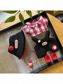 17厘米时尚草帽连衣裙套装，休闲舒适百搭的帽子、包包、鞋子套装，适用于娃娃（不含娃娃和鞋子） - 彩色 - 查看 18