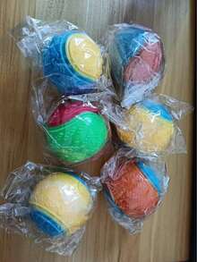 2.5 Inch Squeaky Glow Dog Ball - Geometric Pattern, Natural Rubber, Suitable For All Breeds, Interactive Training Toy Without Batteries, Compatible With Launcher, Suitable For Small To Large Dogs, Random Style - Multicolor - View 9