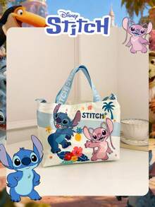 Disney Túi xách gấp gọn in hình Stitch chính thức, túi đeo vai dung tích lớn, túi dây rút hình Stitch tinh nghịch dễ thương, túi xách nhẹ, nhiều kiểu dáng dành cho nữ và bé gái, thích hợp để đi mua sắm, sử dụng hàng ngày và làm phụ kiện thời trang. - Nhiều màu - Xem 13