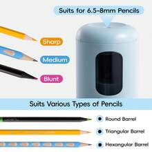 Deli Electric Pencil Sharpener, Automatic Pencil Sharpeners For No.2 Pencils Colored Pencils, Battery Operated Pencil Sharpener, Blue,Pink - Pink - View 5