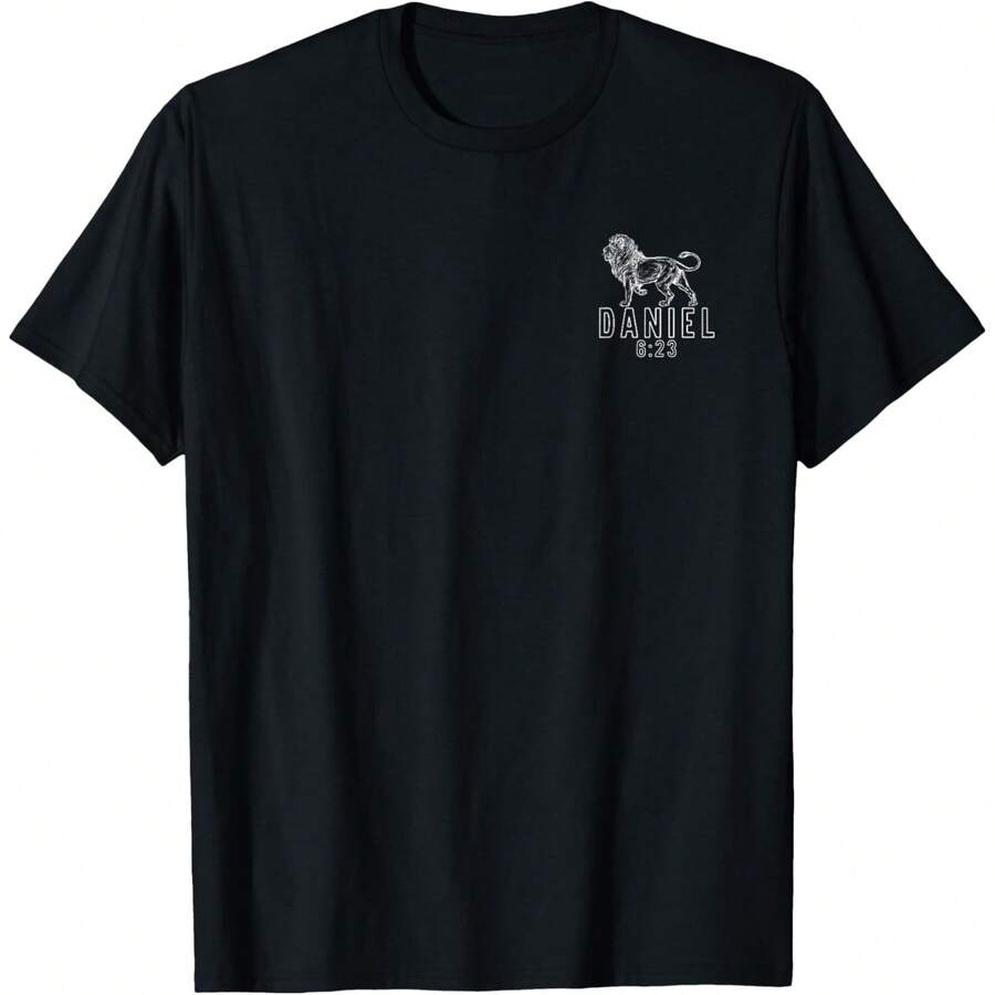 Daniel Faith Over Fear Front & Back Lion T-Shirt - 黑色 - 查看 1