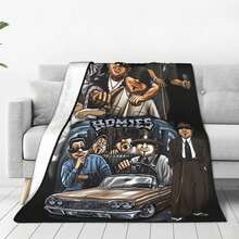 Lil Homies Minimalist Blanket| Polyester, Digital Print, Mixed Color, Fabric, All Seasons, Ideal For Afternoon Nap, Office Breaks, Casual Travel, And Simple Home Lifestyle.-280gsm - Multicolor - View 2