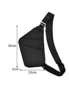 Men's Waterproof And Abrasion-Resistant Chest Bag, Casual Shoulder Messenger Bag For Commuting And Business - Multicolor - View 9