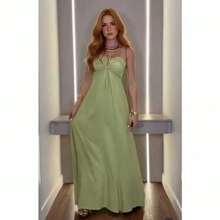 Long Dress With Straps And Underwire | Perfect Fit | Elegant Summer - See Baby - View 1