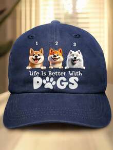 Custom-Made Personalized Hats, Featuring Multiple Names And Photos, Custom Pet Photos, Dog Photos, A Retro Washed Style, Five Color Options. Perfect For Dads, Father's Day Gifts, Birthday Gifts, And Stylish Items. Gifts For Pet Lovers - Multicolor - View 30