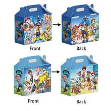 12pcs Paw Patrol Party Gift Box, Adorable Cartoon Characters, Creative New Design, Essential For Birthday, Holiday, Graduation Parties, Party Decorations, Reusable Paper Gift Box Packaging - Multicolor - View 5