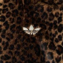 Adidas 阿迪达斯 JQD TT 男士针织豹纹人造毛皮运动夹克 - 棕色 - 查看 4