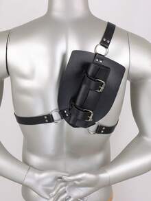 1件中世纪PU皮革配饰，剑士骑士背带式剑鞘，维京背剑腰带挂剑角色扮演道具，表演服装道具 - A - 查看 4