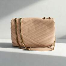 Tory Burch Kira Chevron Double T Logo Crossbody Bag 90446 - Pink - View 4