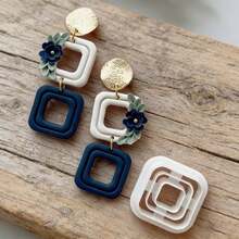 1/10Pcs Organic Outline Geometry Polymer Clay Cutters Multiple Lines Drop Ellipse Ribbed Earrings Jewelry Soft Pottery Clay Making Tools - White - View 17