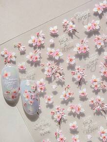 Hình dán móng tay hình cánh bướm thanh lịch - Tự dính, không mùi, thích hợp để trang trí tay và chân, thiết kế sang trọng, dễ dán, hoàn hảo cho việc tự làm móng tay vào mùa thu/đông. - Hồng - Xem 2