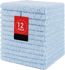 Microfiber Washcloths 12 Pack, Highly Absorbent And Soft Face Towel, Multi-Purpose Wash Cloths For Bathroom, Gym, Hotel, Spa And Kitchen, Multicolor 12x12 Inch - Pink - View 10