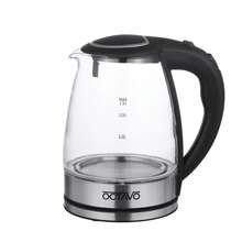 OCTAVO 1.8升健康电水壶，1200瓦硼硅酸盐玻璃壶身，自动断电和防干烧保护 - 無色 - 查看 8