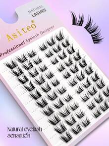 Asiteo 60片装 C型卷翘卡通仙女假睫毛，蓬松自然浓密，打造动漫美瞳，可重复使用，易于佩戴 - C - 查看 5
