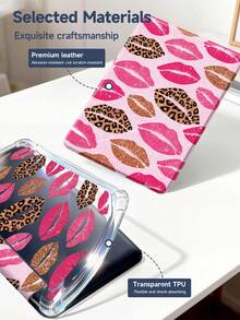 Lips The Pattern Of Lip Prints Tablet Case Compatible With Air 11-Inch M3 2025 / M2 2024, Air 5th Generation 2022 , (A16) 11 Inch 11th Generation 2025,Compatible With Samsung Galaxy Tab,Kindle Paperwhite 12th Gen 2024, Clear Back ,Fashion Pattern Protective Case,Automatic Sleep And Wake-Up Function, Airbag Protection, Suitable For Gifts And Office Use - Multicolor - View 10