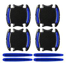 1set 8pcs Red Car Door Bowl Handle Reflective Stickers - 紅色的 - 查看 3