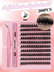200 cílios postiços em tufos, cílios individuais, curvatura D, 8-16mm, para você mesma criar sua maquiagem dos olhos. Conjunto de cílios postiços à prova d'água 30D+40D+50D+60D+80D+100D, super volumosos, que aumentam o olhar, fáceis de usar para criar uma maquiagem natural. Reutilizáveis, ideais para iniciantes, perfeitos para casamentos, encontros, festas e feriados. Uma ótima opção de presente para o Natal, Halloween e outras datas comemorativas. Inclui cola para cílios e pinça para facilitar a aplicação. - Rosa - Ver 15