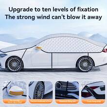 Snow Cover, Car Windshield Snow Cover, Front Windshield Cover, Car Insulation Cover, Foldable Car Windshield Snow Cover, Multi-Season Protection, Magnetic Attraction Function, Quick Installation, Oxford Cloth Anti-Frost, 4-Season Essential Car Accessory - A - View 5