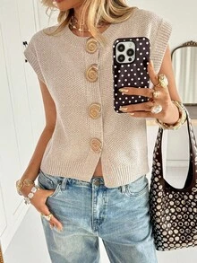 Women's Casual Knitwear Tops Commuter Clothes Knit Cardigan For Spring /Summer/ Fall - 彩色 - 查看 3