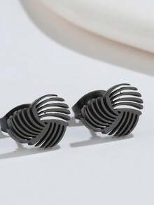 1对复古镂空耳环，不锈钢心形耳环，送给珠宝爱好者的完美情人节礼物 - GED528 - 查看 4