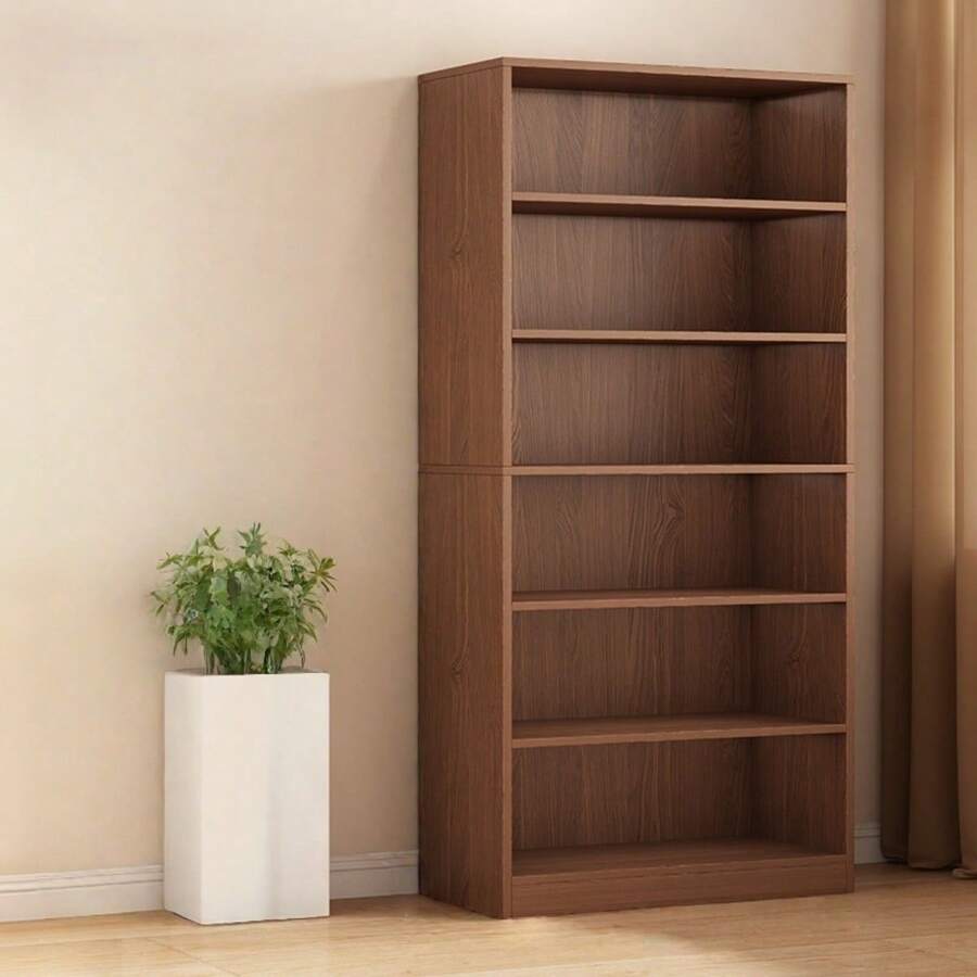 Librero De Madera 6 Niveles 180 Cm Color Natural - Marrón - Ver 1