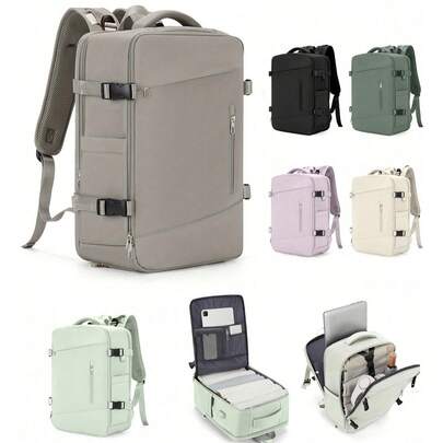 Large Capacity Nylon Waterproof Backpack, Meets Airline Standards, Suitable For Travel, Camping, Hiking, Outdoor, Laptop, Essential For Travel, Festivals, Men, High Volume