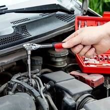 Bộ dụng cụ 46 món - Dụng cụ sửa chữa ô tô - Bộ dụng cụ sửa chữa đa chức năng - Cờ lê đầu khẩu - Cờ lê lực - Tua vít - Dụng cụ cầm tay tiện dụng cho bảo dưỡng xe hơi, xe đạp và xe máy - màu đen - Xem 8