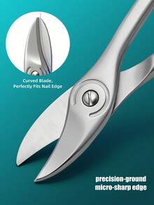 Stainless Steel Multi-Function Eyebrow Trimmer - Easily Groom Facial Fine Hair For Men & Women. Precisely Trim Eyebrows, Mustache, Sideburns & Peach Fuzz. Sharp, Durable Stainless Steel Blades, Smooth Cutting, Compact & Portable, Ideal Grooming Tool For Home & Beauty - Silver - View 2