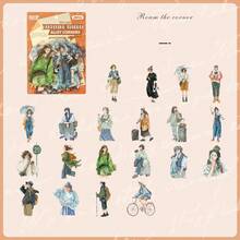 1 Pack Comfortable Life Series Waterproof Stickers, Character Sticker Sheets, Scrapbooking Supplies, DIY Planner Stickers - Multicolor - View 15