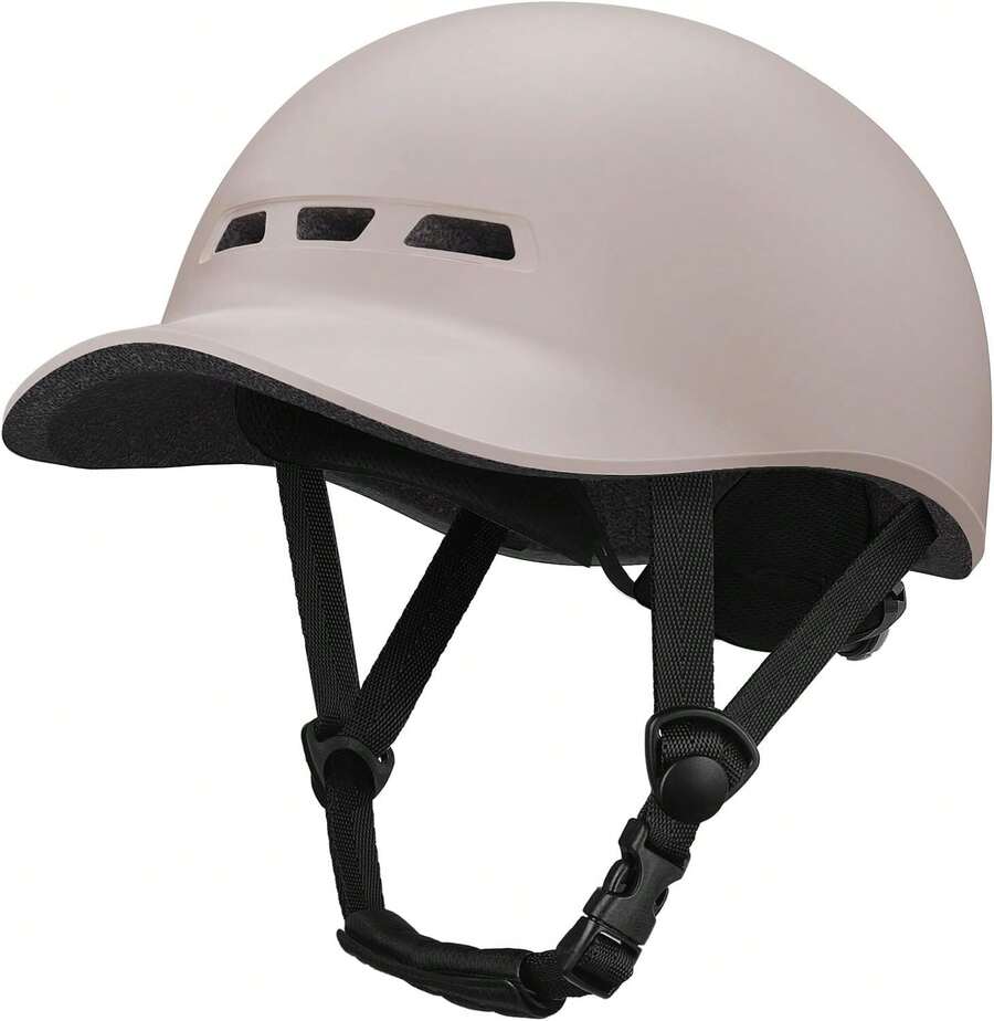 Casco de Bicicleta, Casco de Béisbol Casco de Bicicleta de Adulto para Hombres Mujeres Ligero y Ajustable para Urban Commuter Road Biking - Titanio - Ver 1