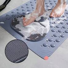 5 Colors Optional, Bathroom Non-Slip Massage Mat, Hotel Shower Floor Mat, Bathroom Carpet, Household Bath Mat - Màu kaki 1 - Xem 3
