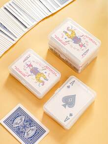 5张/3张/1个装扑克牌整理盒，透明塑料盒，动漫游戏卡牌盒，身份证整理盒，名片整理盒，桌面收纳整理盒 - 彩色 - 查看 3