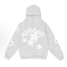 SP5DER  Spider Worldwide Tracksuit Foamed Letters Graphic Hoodies Vintage Printed Hoodie Sweatshirt Casual Oversized Long Sleeve Streetwear Hooded Pullover Streetwear Hoodies, Hooded Neck, Long Sleeve, Foamed Letters, Drop Shoulder, Loose Fit, Kangaroo Pocket, Drawstring Hoodie, Casual Pullover Sweatshirts. Easy To Wear With Leggings, Pants, Jeans, Skirts, Trousers, Etc.The Graphic Vintage Sweatshirts For Women Is A Great Choice For Daily Wear, Casual Wear, Streetwalk, City Walk, Weekends, Home Wear And So On,Suitable For Parties, Dating, Shopping, Office, Vacation, Friends Gatherings, Daily Home Life, Outdoor Activities - Grey/hoodie - 查看 6