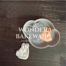 Molde de Cortador de Biscoito de Coelho Fofo de Páscoa, Carimbo de Biscoito de Coelho Cartoon, Prensado à Mão 3D, Decoração de Glacê, Suprimentos de Cozinha para Assar - coelho - Visão 4