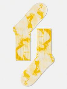 1/5 Pairs Unisex Couples Tie-Dye Tie Dye Graffiti Hip-Hop Artistic Design Combed Cotton Casual Socks, Suitable For Travel, Home, Office, Holiday Gifts, Spring/Summer - Multicolor - View 26