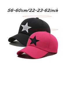 两顶情侣棒球帽，男女款，防紫外线，经典纯色/简约情侣款，可调节遮阳帽，适合情人节/周年纪念日/旅行，约会/街头穿搭的完美之选，情侣配饰/浪漫情侣礼物/户外活动/休闲装扮 - 彩色 - 查看 11