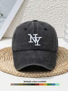 1pc Men's Outdoor Sports Beach Adjustable Washed Vintage Alien Street Casual Polyester Embroidered Baseball Cap, Spring & Autumn - Multicolor - View 11