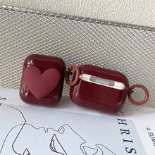 2026 New Year Wine Red 3D Heart Soft Case Compatible With Apple Pro 1/2/3/4 Protective Cover - AirPods Pro3 - View 7
