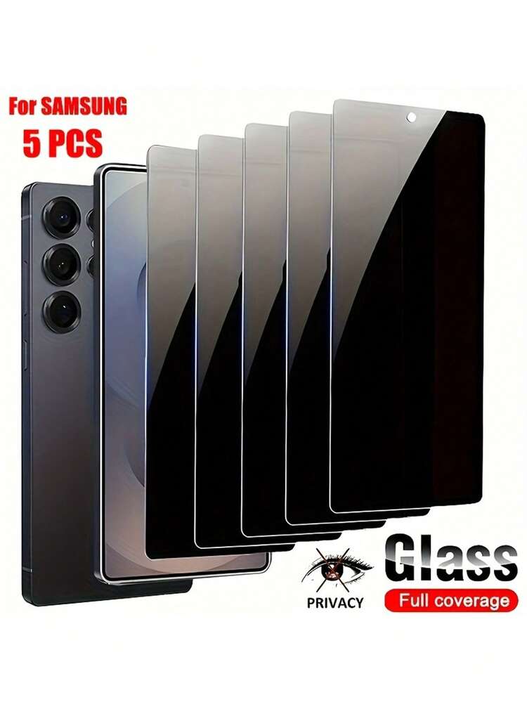 5pcs 9H Full Coverage Privacy Screen Protectors Compatible With Samsung S25 FE S24fe S23 Fe S21 FE S20 Fe Privacy Protection Tempered Glass Compatible With Galaxy A07 A17 A06 A13 A14 A15 A16 A23 A24 A25 A26 A33 A34 A35 A36 A52s A53 A54 A55 A56 M35 Glass - Clear - View 27