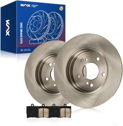 KAX Rear Brake Kit, OE Brake Rotors And Ceramic Brake Pads | Fits Crossfire 2004 2005 2006 2007 2008, C230, C240, SLK230, SLK280, SLK 320, SLK300, C280, Automotive Replacement Brake Kit