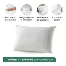 Fronha Avulsa Micropercal 70x50 400 Fios Toque Macio Tecido Peletizado Capa Para travesseiro - Branco - Visão 3