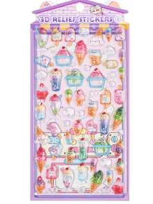 3D卡通贴纸，学生奖励，节日礼物，柔软可爱DIY手机壳，笔记本，摇摇玩具，3D浮雕可爱系列贴纸 - 彩色 - 查看 13